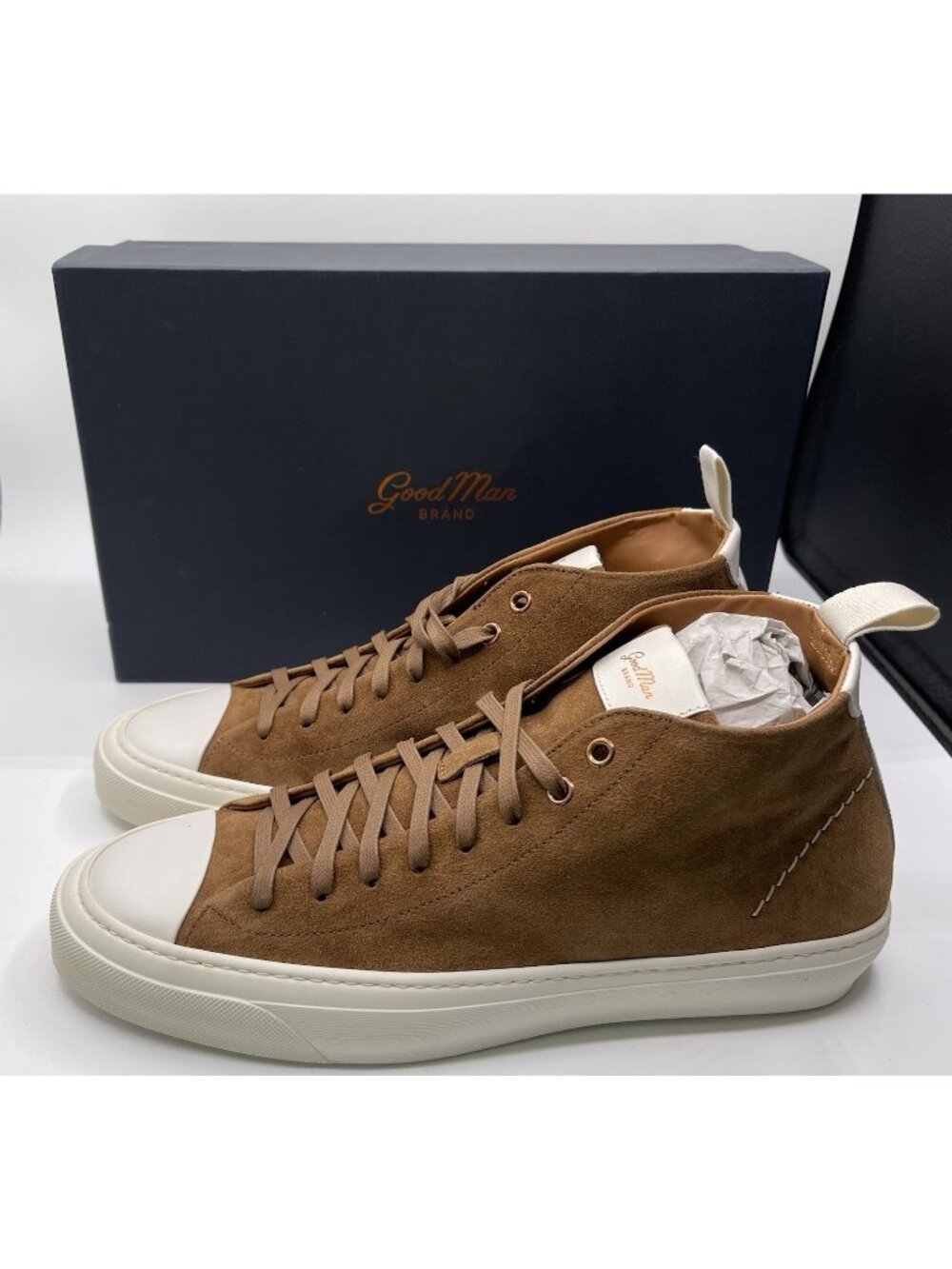 Good Man Brand Legacy Hi-Top Brown Suede  Leather Sneakers Men’s Size 9.5